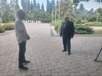CBC teleradio şirkəti “Şəhərsalma və Memarlıq İli” çərçivəsində Naftalanda çəkilişlər həyata keçirib