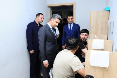 Naftalanda müalicə alan qazilər ziyarət edildi