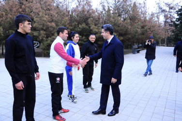 Heydər Əliyev parkında idman qurğuları quraşdırılıb