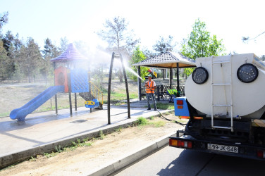 A citywide Subbotnik was held in Naftalan