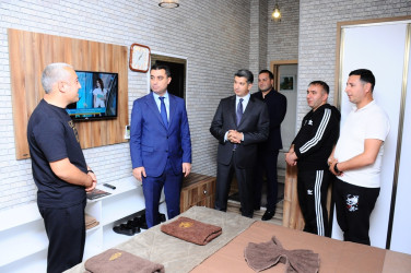 Naftalanda müalicə alan qazilər ziyarət edildi