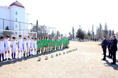 In Naftalan, young athletes were presented with sportswear and balls