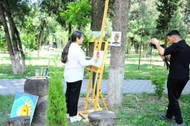 ” Our motherland Azerbaijan " shooting in Naftalan