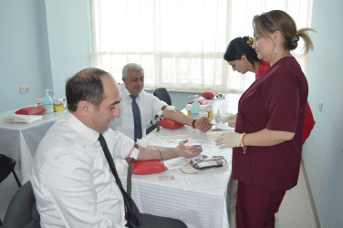 A blood donation campaign was held