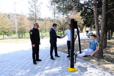 Naftalan parklarında yeni idman qurğuları