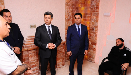 Naftalanda müalicə alan qazilər ziyarət edildi