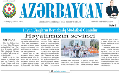 "Azerbaijan" newspaper publishes article entitled " Joy Of Our Lives