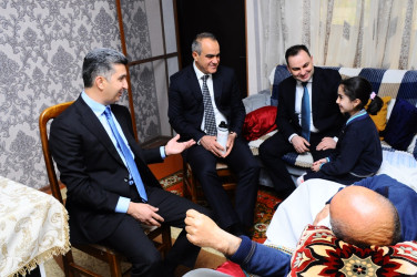 Şəhid atası ziyarət edilib