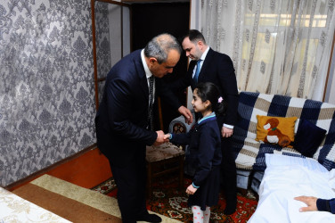 Şəhid atası ziyarət edilib