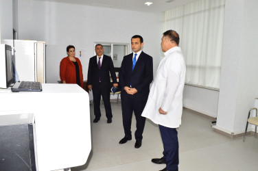 Məmmədiyə Məmmədov Naftalan Şəhər Mərkəzi Xəstəxanası ilə tanış olub