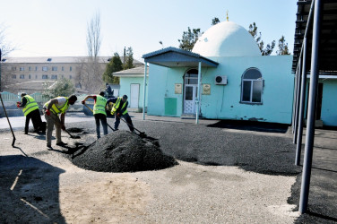 Landscaping work carried out around the city Juma Mosque