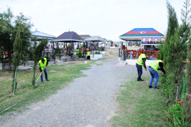 Memorial Kompleksdə və Şəhid məzarlarının ətrafında təmir-bərpa və təmizlik işləri aparılıb