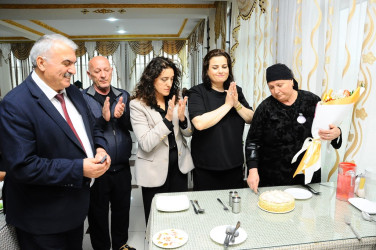 Martyr's mother who was receiving treatment in Naftalan was visited