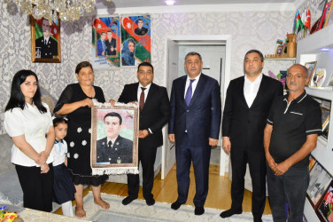 Vətən müharibəsi şəhidlərinin ailələri ziyarət olunub