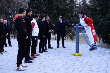 Sports facilities installed in Heydar Aliyev Park