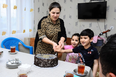 Vətən müharibəsi qazisinin körpəsi ziyarət olunub