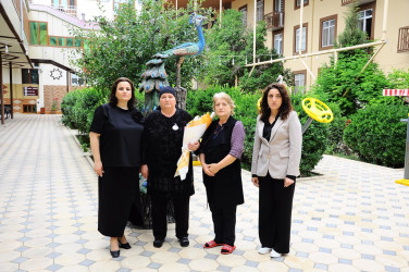 Martyr's mother who was receiving treatment in Naftalan was visited