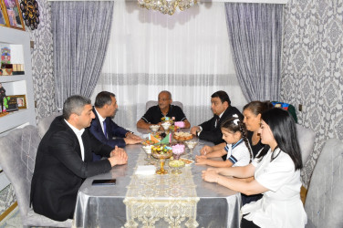 Vətən müharibəsi şəhidlərinin ailələri ziyarət olunub