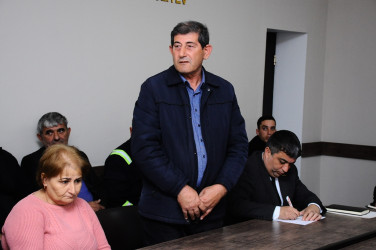 A field meeting was held with the residents of the village of Gasymbeyli