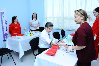 A blood donation campaign was held