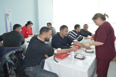 A blood donation campaign was held