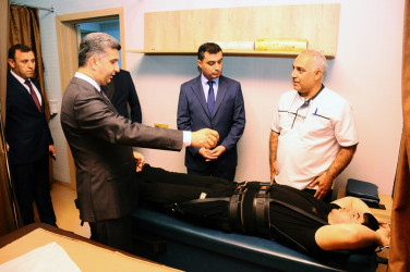 Naftalanda müalicə alan qazilər ziyarət edildi