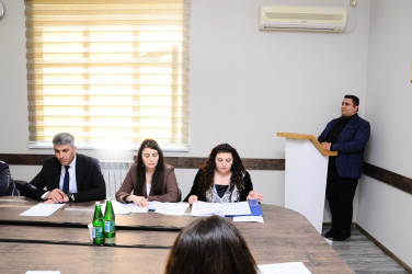 Состоялось отчетное заседание "ADİİXİHİ" нафталанского городского комитета