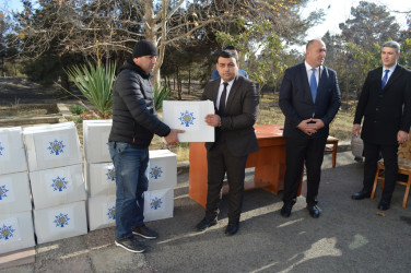 Gifts were distributed to families on the occasion of the holiday in Naftalan