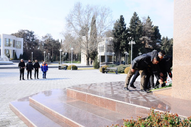 "The monument of the Great Leader Heydar Aliyev has been visited"