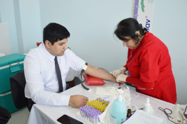 A blood donation campaign was held