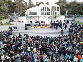 Ulu Öndər Heydər Əliyevin anadan olmasının 100 illik yubileyi Naftalanda coşqu və təntənə ilə qeyd edilib