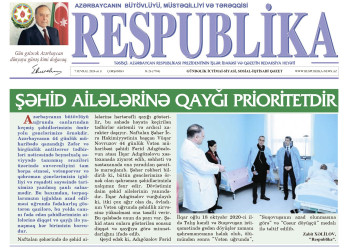 An article entitled "Care for families of martyrs is a priority" was published in the "Respublika" newspaper