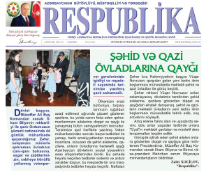 "Respublika" qəzetində "Şəhid və qazi övladlarına qayğı" başlıqlı məqalə dərc edilib