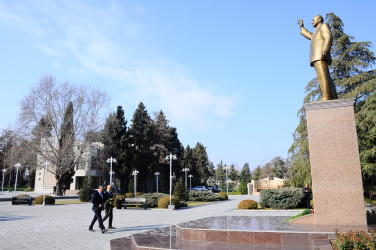 "The monument of the Great Leader Heydar Aliyev has been visited"