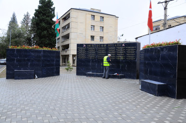 Memorial Kompleksdə və Şəhid məzarlarının ətrafında təmir-bərpa və təmizlik işləri aparılıb