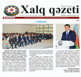 “Xalq” qəzetində Naftalan ilə bağlı məqalə dərc edilib