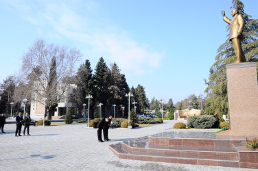 "The monument of the Great Leader Heydar Aliyev has been visited"