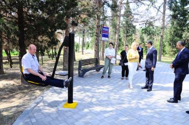 Naftalan parklarında yeni idman qurğuları