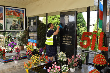 Renovation works are carried out in Naftalan in connection with the Memorial Day