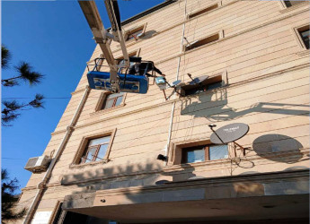 Seasonal preparations are being carried out in apartment buildings in Naftalan