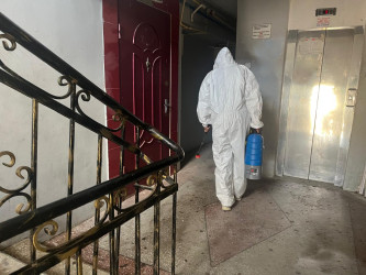 Binalarda profilaktik dezinfeksiya tədbirləri aparılıb